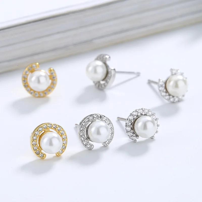 

Серьги из стерлингового серебра 925 пробы, женские модные серьги с бриллиантами iC, милые украшения для ушей