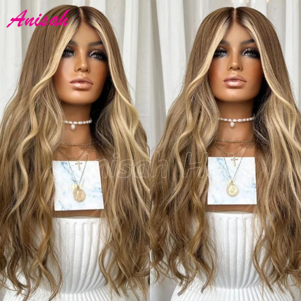 Blonde Highlight Wigs Human Hair Body Wave Lace Front Wig Brazilian Hair Wigs For Women 13x4 Hd Transparent Lace Frontal Wig