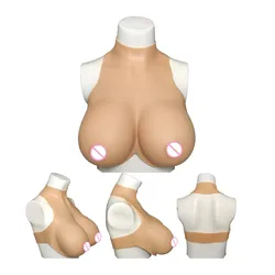 Huge Silicone Breast Forms Plate Fake Boobs Bodysuit For Trans Shemale Dragqueen Crossdresser Celebrity Live Streaming Cosplay