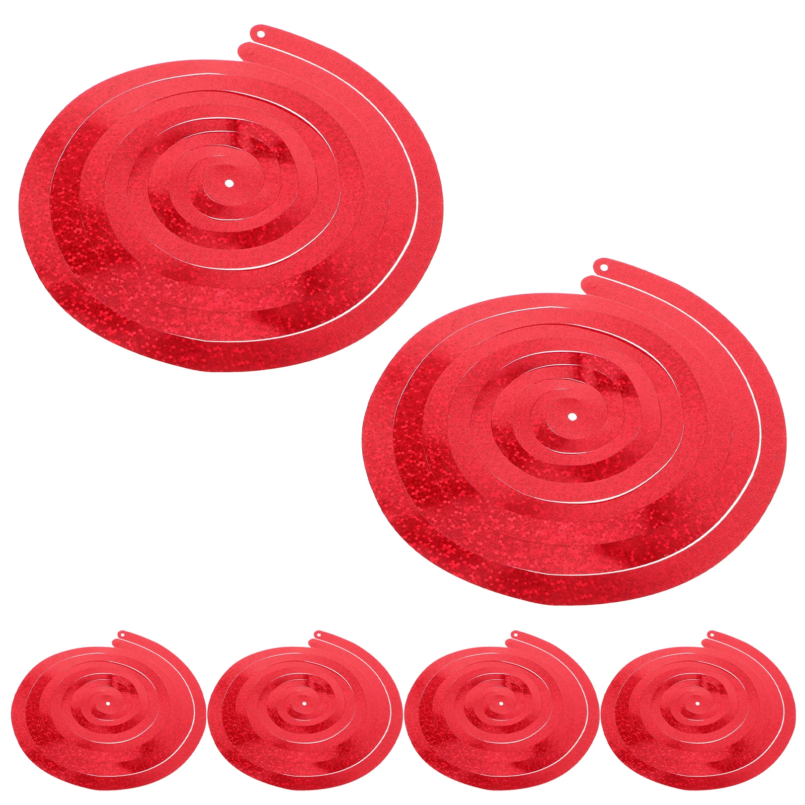 

6pcs Party Decoration Streamers Vintage Birthday Ceiling Decor Hanging Swirls Plastic Spiral Wedding Baby Shower New Year