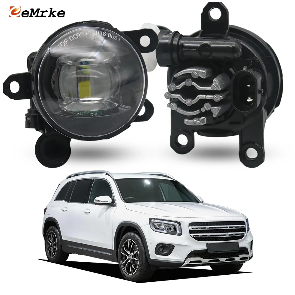 LED Fog Lights DRL For Mercedes-Benz GLB-Klasse (X247) GLB200 GLB250 2019-2023 14W Pair H11 Factory Replace Fog Driving Lamp