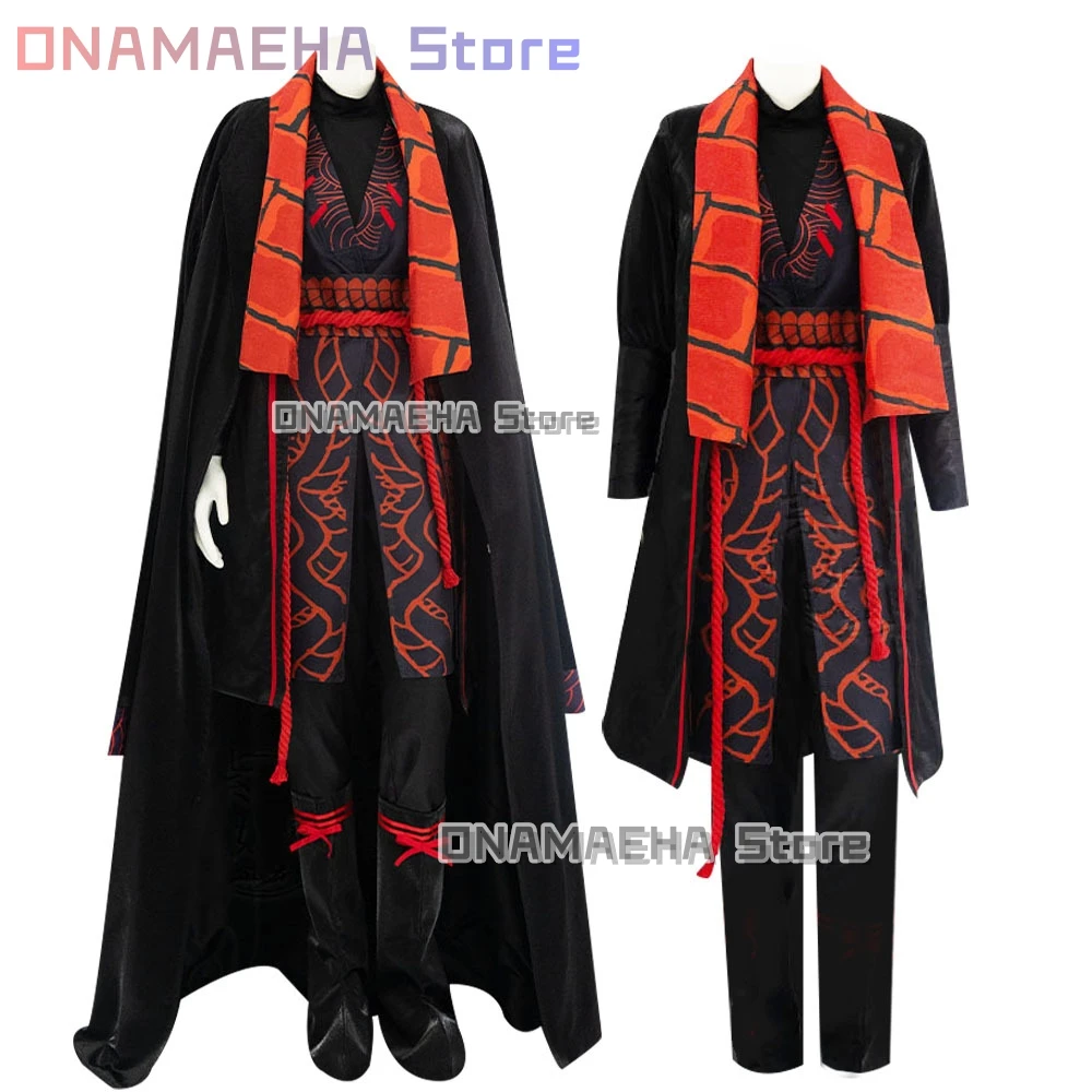 جيا تشيو تأثيري لعبة شركة ليمبوس زي الرجال رداء طويل شعر مستعار أحذية ملحق مجموعة هالوين كرنفال موضوع فستان الحفلات #5