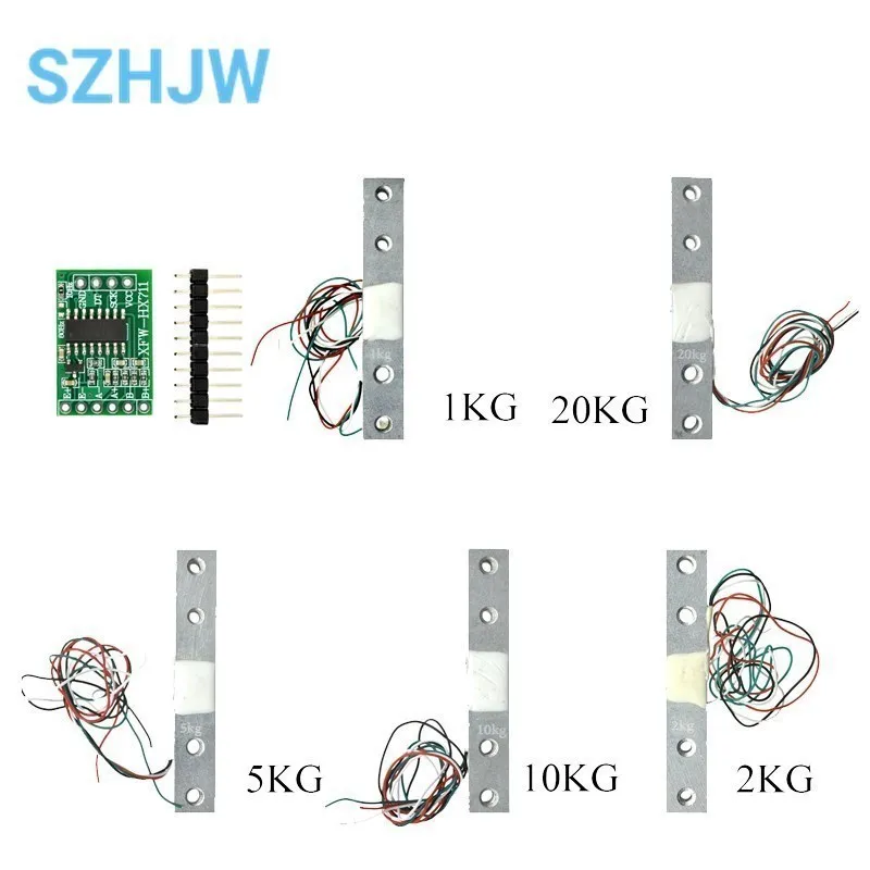 計量用圧力センサー,アルミニウム合金,1kg,2kg,5kg,10kg,20kg,hx711,電子スケール,YZC-133