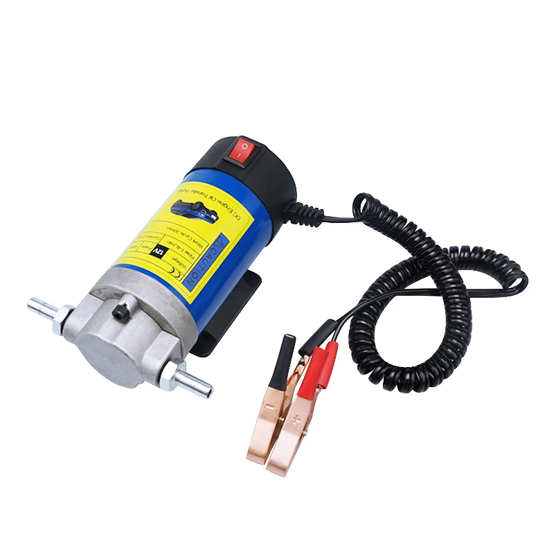 Pompa di trasferimento dell'olio elettrica 12V 100W portatile 1-4L/min attrezzatura per cambio olio pompa del carburante per automobili per auto moto barca