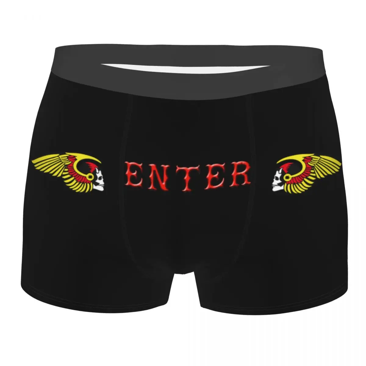 Hells Angels World Logo Roupa Interior para Homem, Impresso Personalizado, Motorcycle Club Boxer, Calcinhas, Cuecas, Cuecas Macias