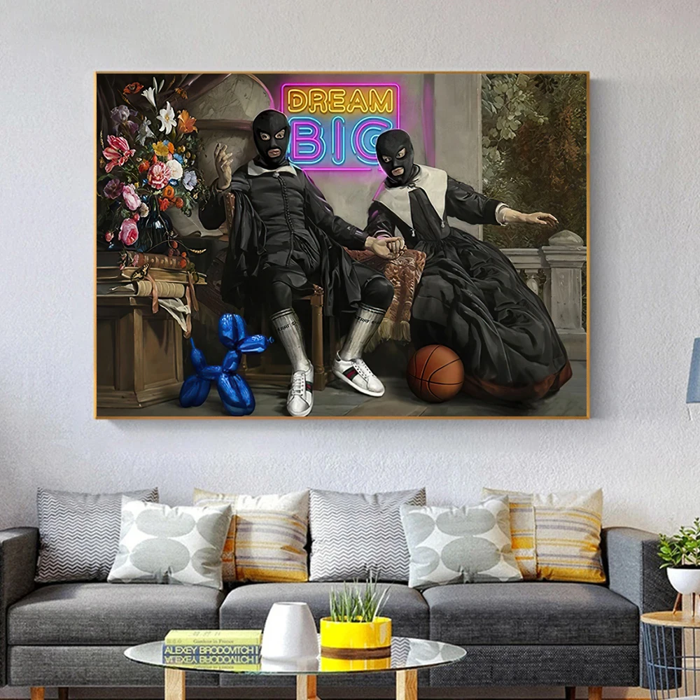 Graffiti Funny Genesis The World Is Yours Masked Man Wall Art Canvas Painting Poster Modern Living Room Home Decor Prints Murals