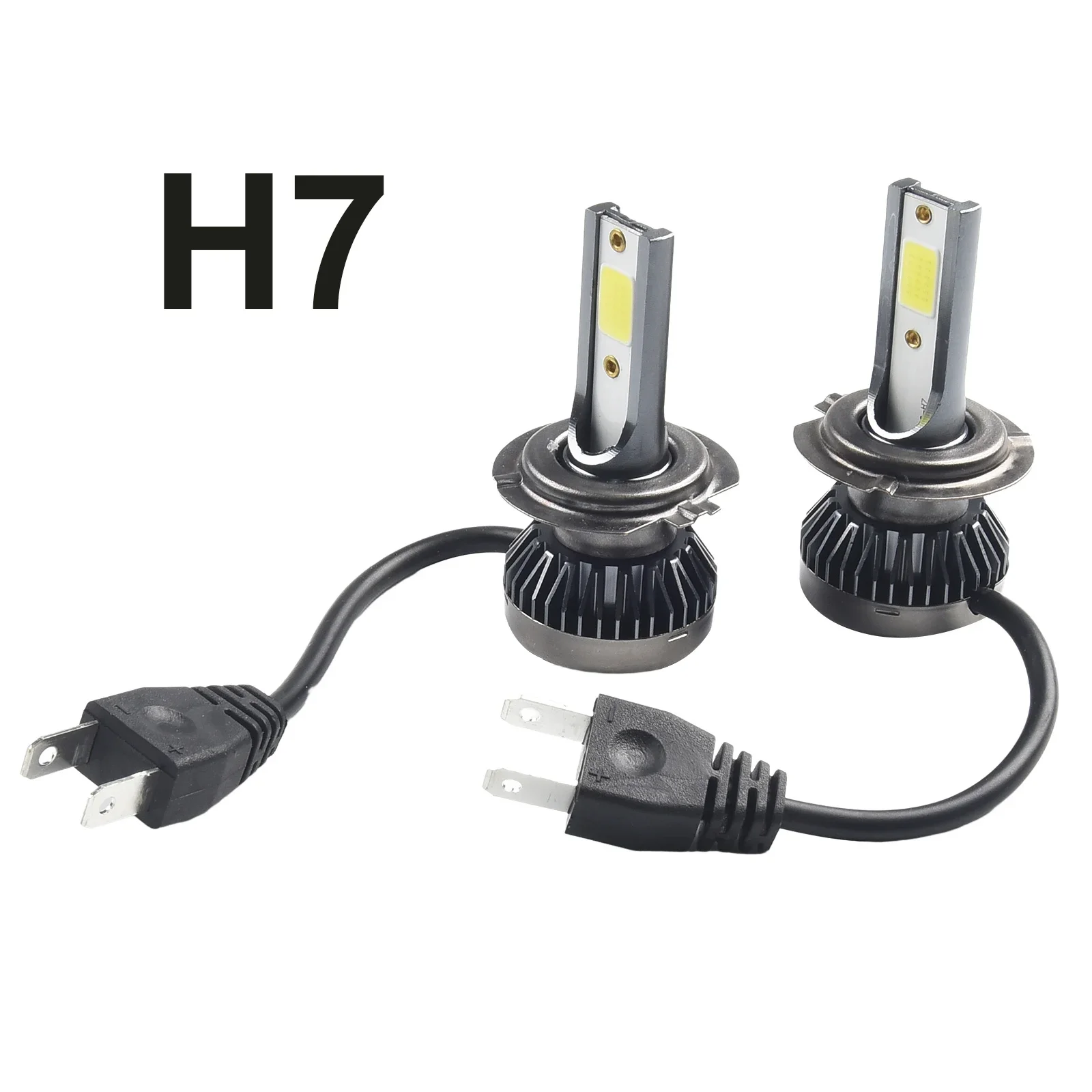 2PCS DC 9V-32V H7 IP65 Waterproof LED Headlight 200W 20000LM Hi/Low Kit Bulbs Beam 6000K Canbus Error Super Bright COB Chip