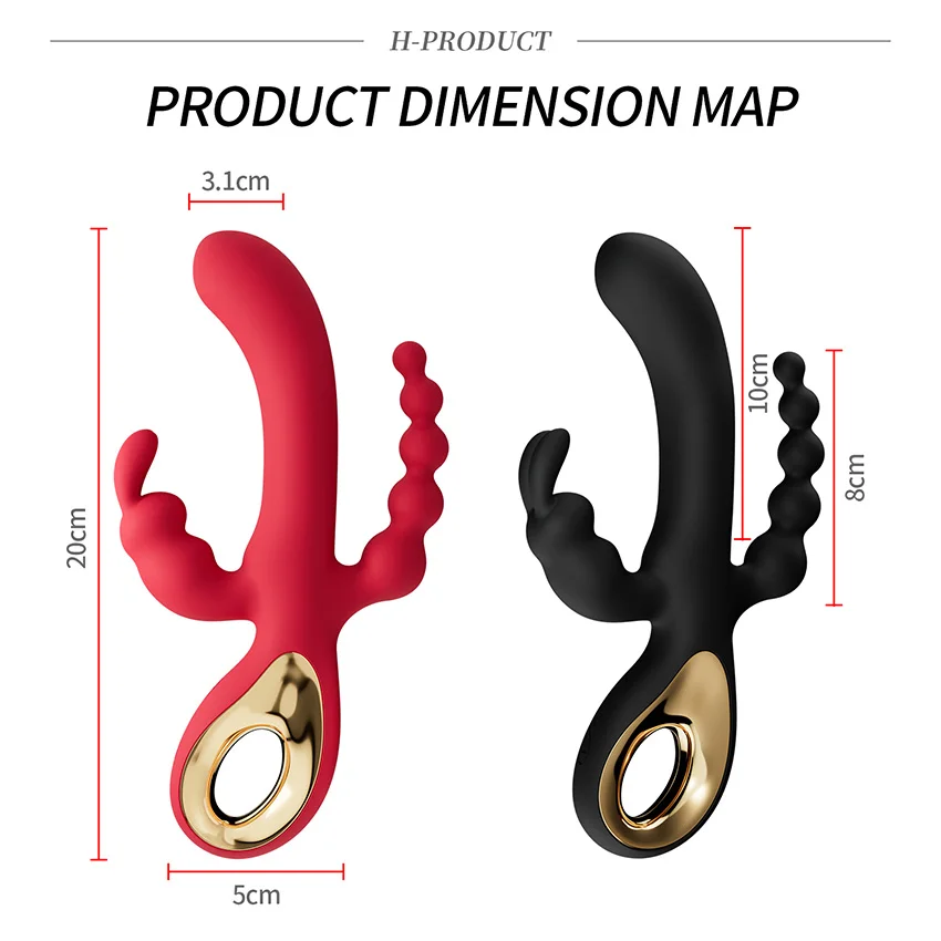3 In 1 Dildo Rabbit Vibrators For Woman Clitoris Massage Anal Beads Sex Toys For Adults G-Spot Stimulation Female Masturbator 18 view 5
