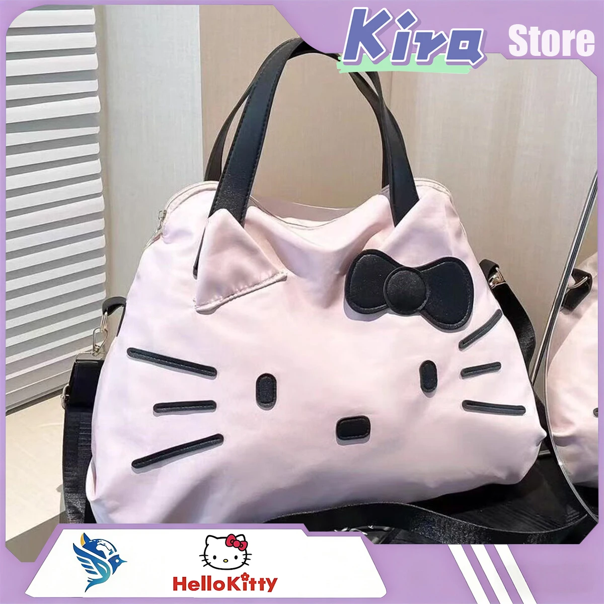 

HELLO KITTY Cute Travel Storage Bag A Luggage Rack Portable Large-Capacity Backpack With Single Shoulder Strap Girl Fitness Bag