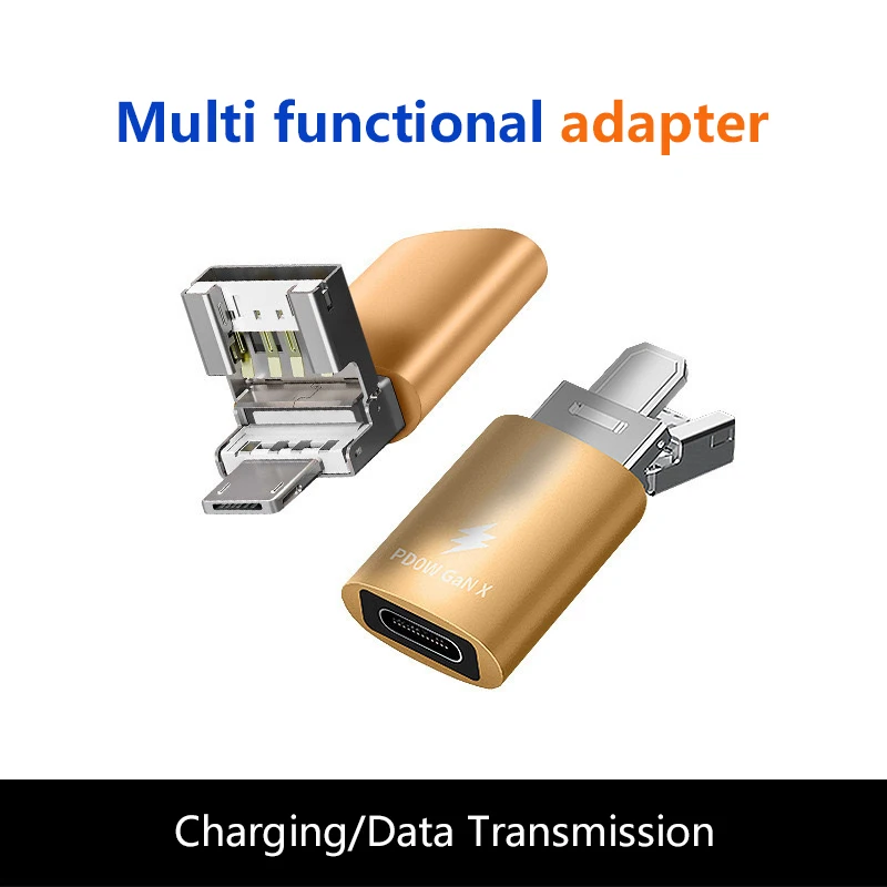 Multi-function Adapter Variable Port USB/Micro/i0S 3-in-1 OTG Adapter With Charging And Data Transfer Functions Transverter
