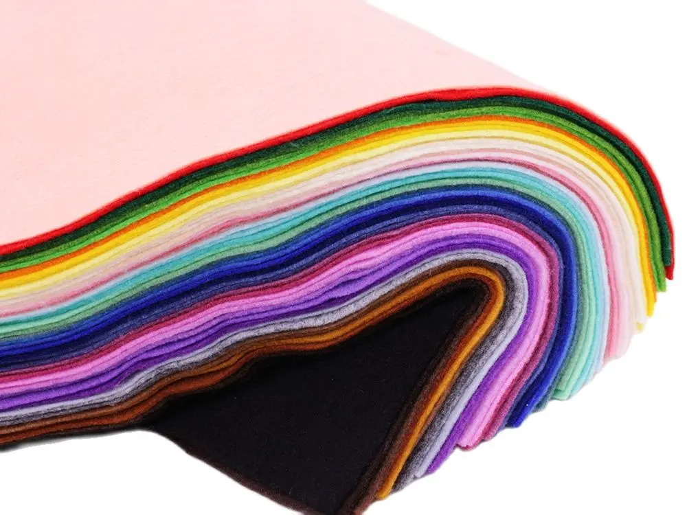 Hochdichter weicher Filzstoff, 1,2 mm, 25 cm x 28 cm, Vliesstoff für DIY-Nähhandwerk, Puppe, Spielzeug, Zubehör, Material – Detail 3