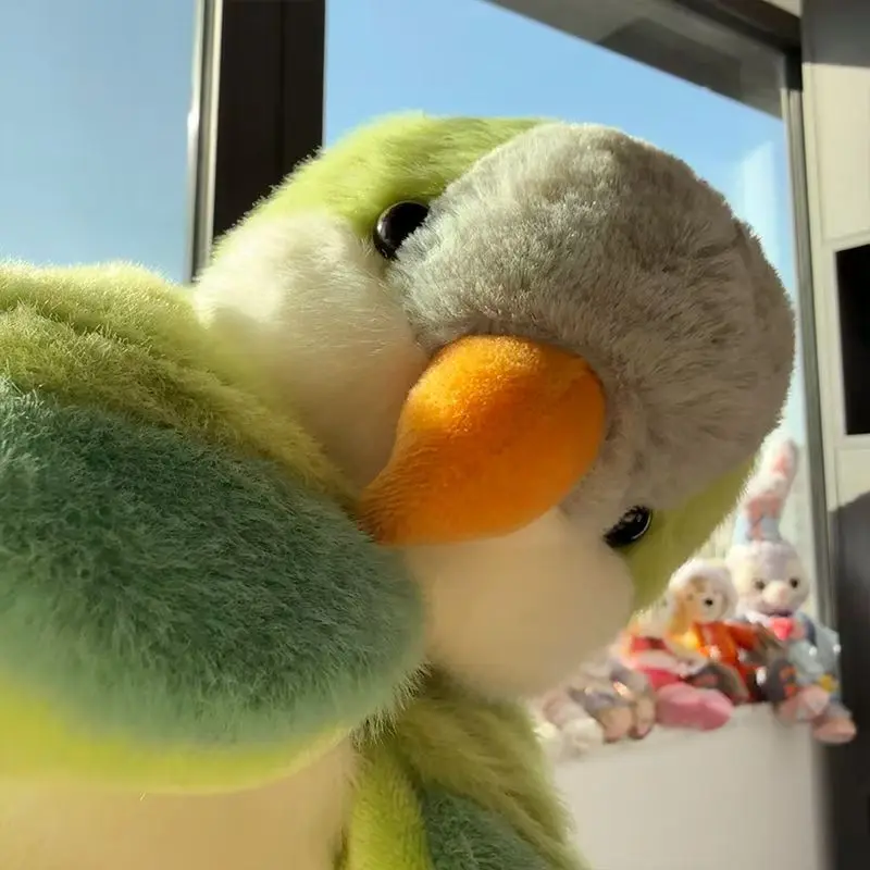 かわいい鳥オウムハンドパペットソフトぬいぐるみふわふわ人形コスプレ