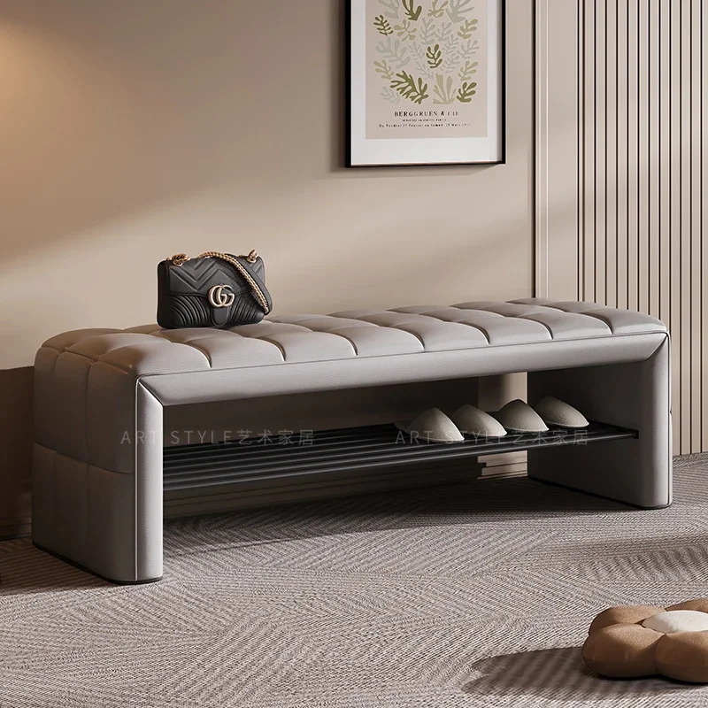 Modern Bedroom Shoe Shelf Designer Seat Minimalist Entrance Hall Seat Storage Shoe Shelf Metal Vertical Muebles Home Furniture