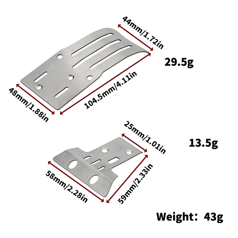 Metaal Staal Voor En Achter Chassis Armor Voor Tamiya BB01 BBX 1/10 RC Auto Upgrade Accessoires