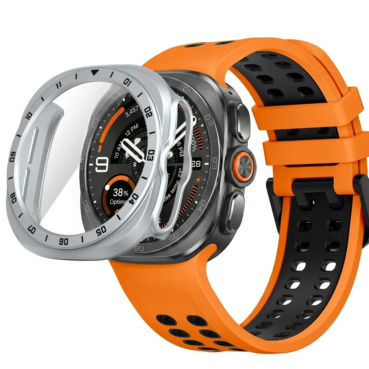 Gehärtetes Glas + Hülle für Samsung Galaxy Watch Ultra 2, vollständige PC-Stoßfängerabdeckung, Displayschutzfolie für Galaxy Watch9 Ultra2 Zubehör – Detail 25