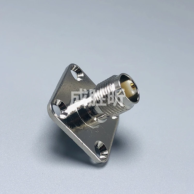 TNC-KF Panel Socket Connector TNC-50KF Male Thread Female Hole Four-hole Flange Seat 12.7*12.7