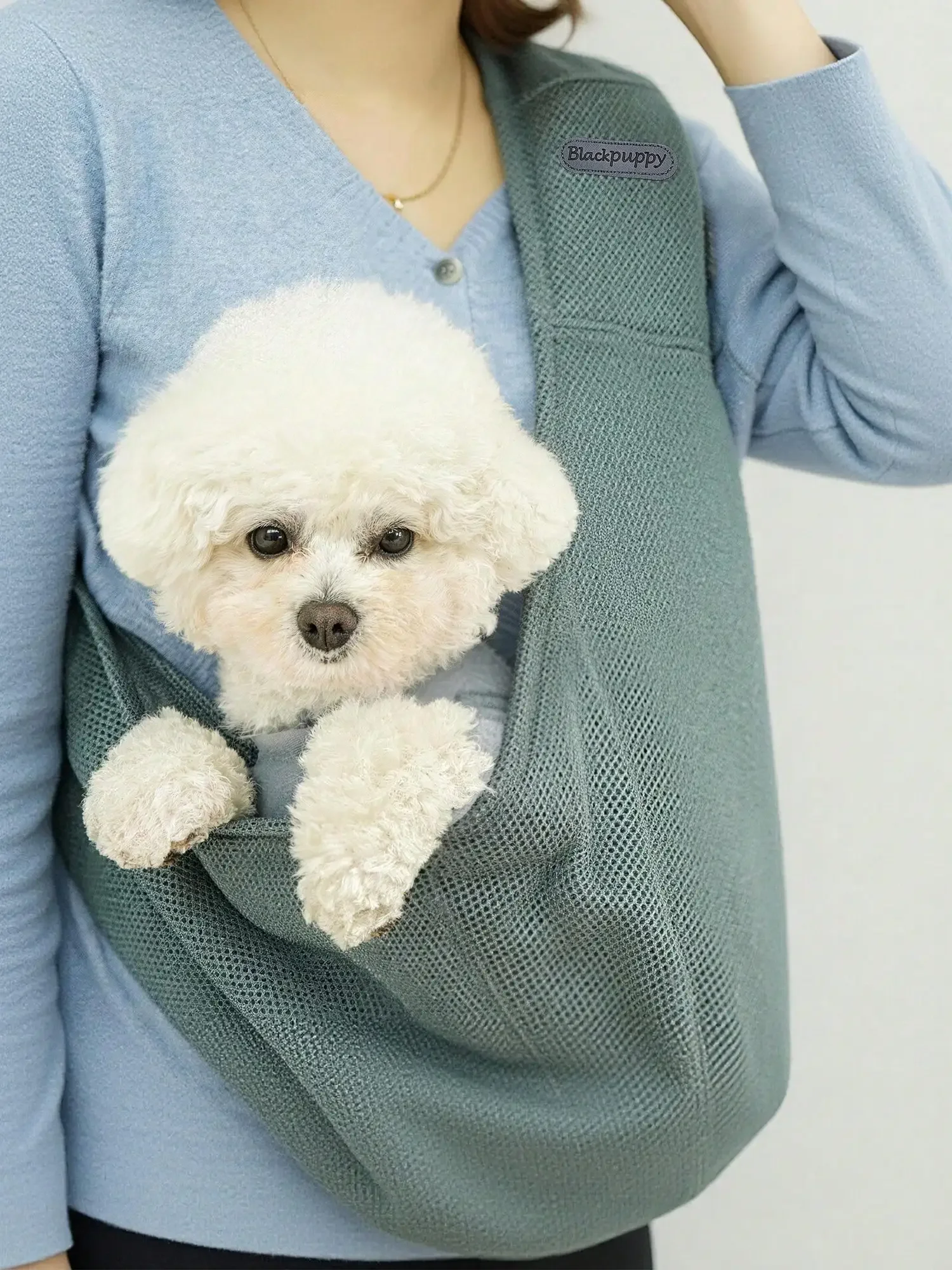

1pc Breathable Dog Carrier Bag, Crossbody Sling For Small Dogs