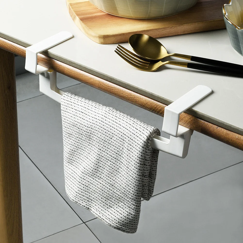 

2Pcs Plastic Towel Bars Bathroom Organizer Space Saving Kitchen Dish Cloth Racks Towel Bar Dish Cloth Rack