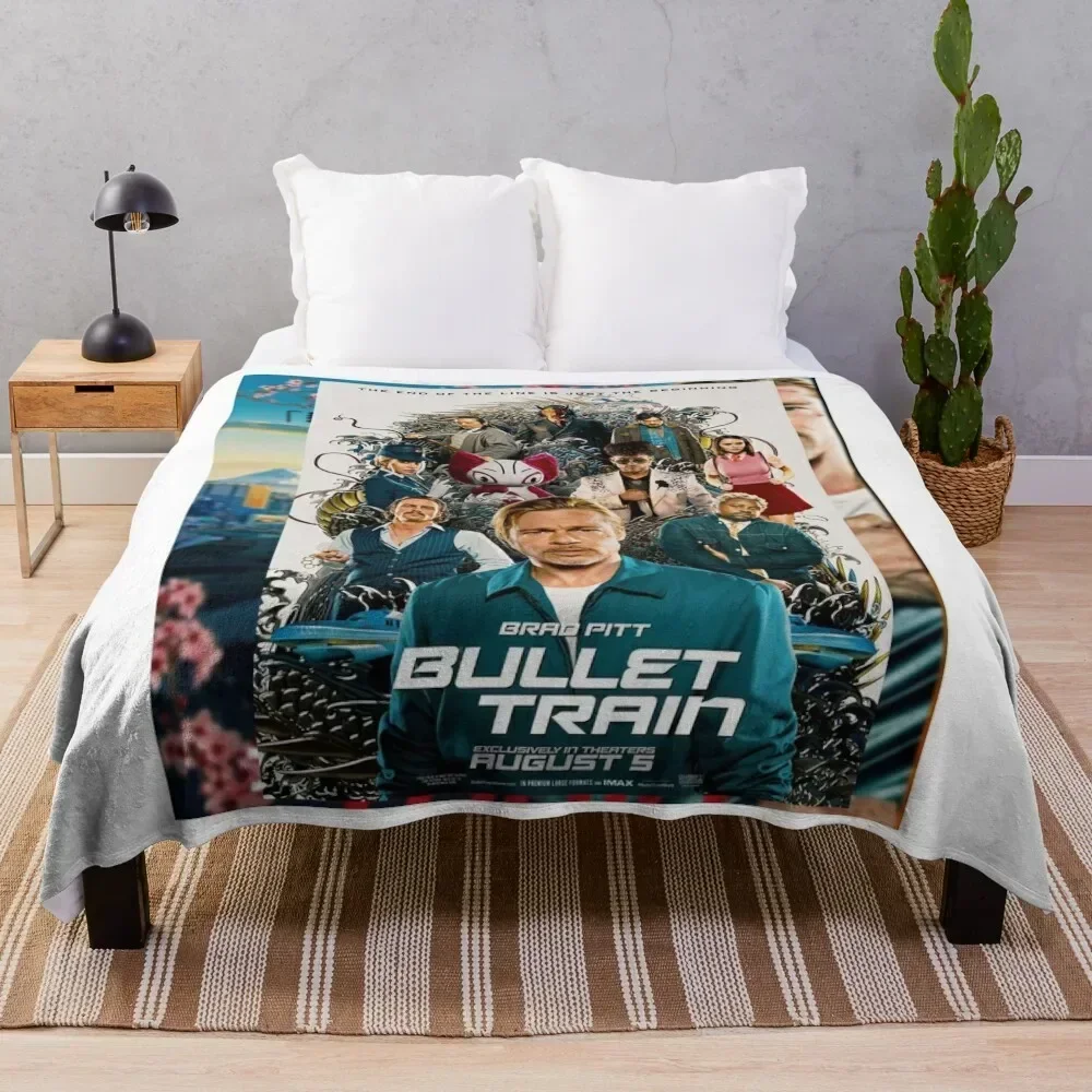 

Bullet Train Movie 2022 remix poster Throw Blanket Soft Breathable Blanket for Night Sleeping