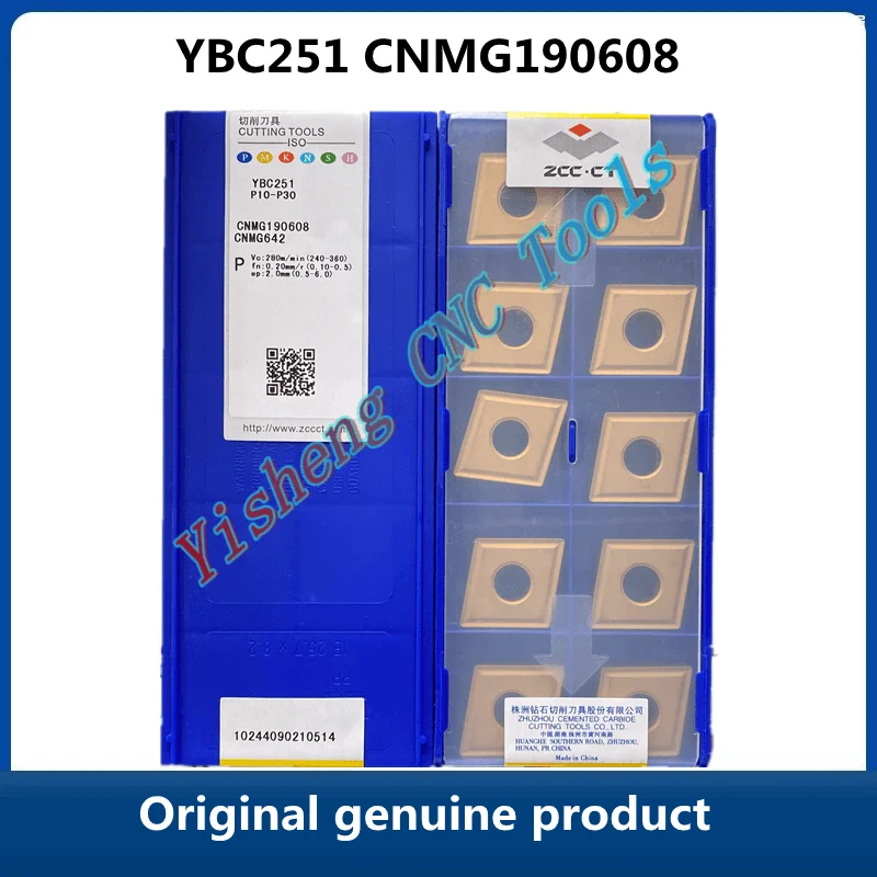 

Free Shipping ZCC CT YBC251 CNMG190608 YBC251 YBC351 cutting blade Turning carbide inserts,blades for Steel for MCLNR/MCKNR