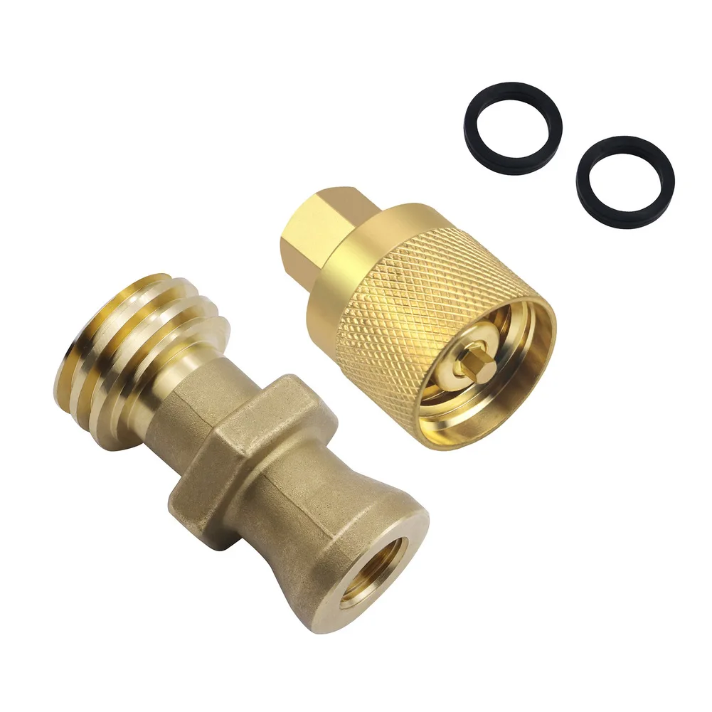 Brass Forklift Propane Tank Connector Adapter For RE7141M Quick Connect Fitting Valve Male Female With Washer Industrial Parts