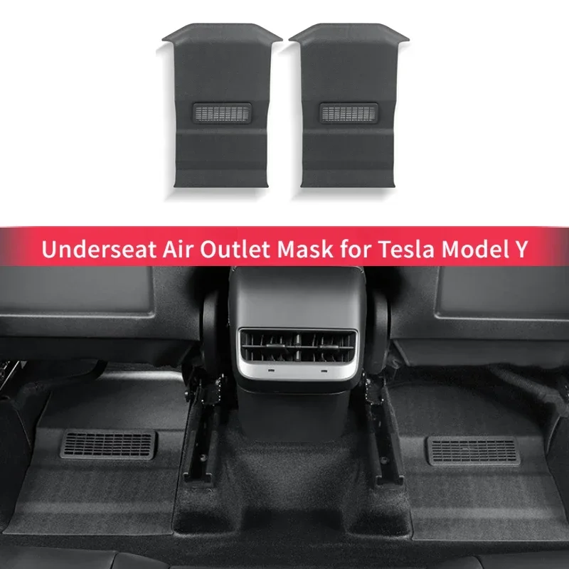 

TPE нижняя маска для выпуска воздуха для Tesla Model Y 2024, защитная пластина для воздуховыпускного отверстия сиденья, антиблокирующая сетка, защитная крышка, аксессуары