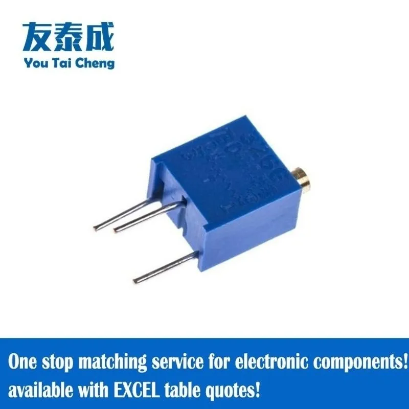 10PCS.3266 Glass Glaze Square Trimming Potentiometer 3266W-1-105LF 1MOhm 3266W-1-204LF 200KOhm 3266W-1-504LF 500KOhm