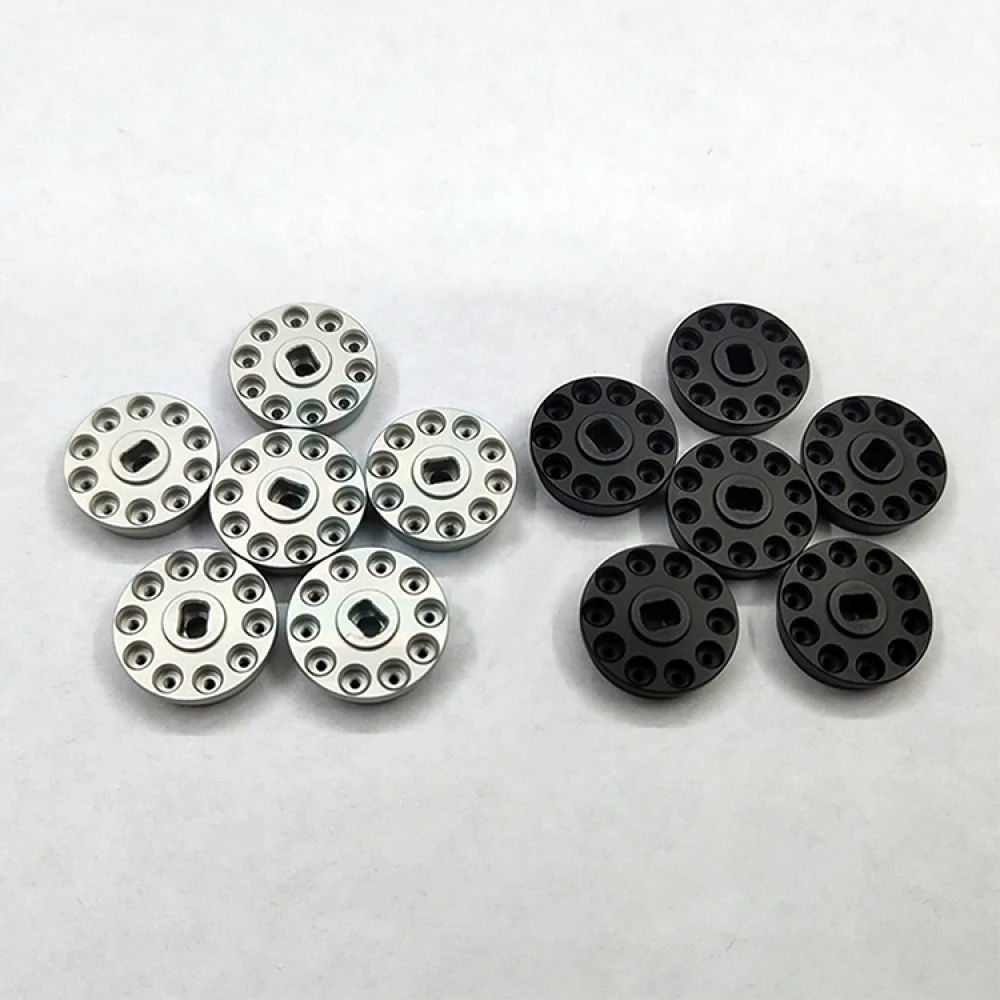 For Orlandoo Hunter 1/32 SCANIA R650 Metal Wheel Hub Kit Black/Silver Flange Wheel RC Car Upgrade Parts Fitting Wheel Nut