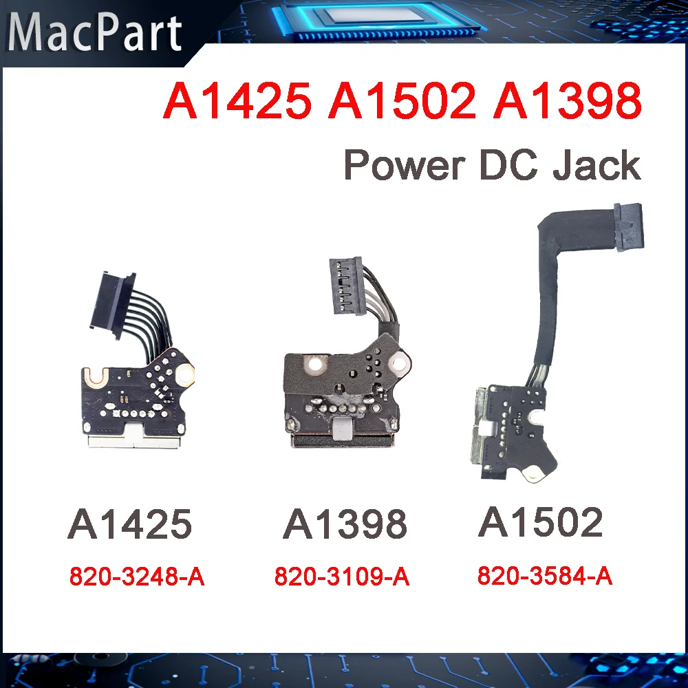 Original Power DC Jack Board 820-3109-A 820-3248-A 820-3584-A For Macbook Pro 13