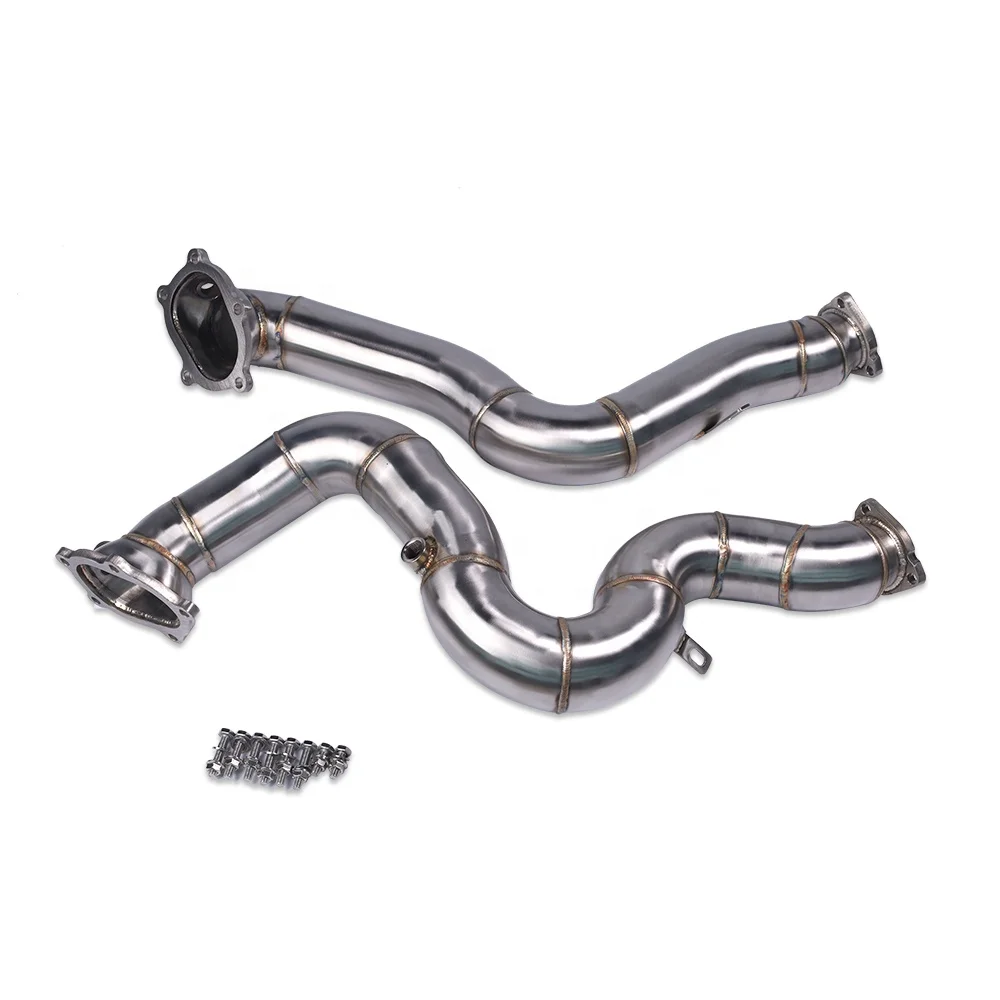 304 SS Down pipes  for RS6 RS7 S6 S7 C7 Downpipe turbocharger upgrade exuaust turbo intake downpipes rods muffler tip motor