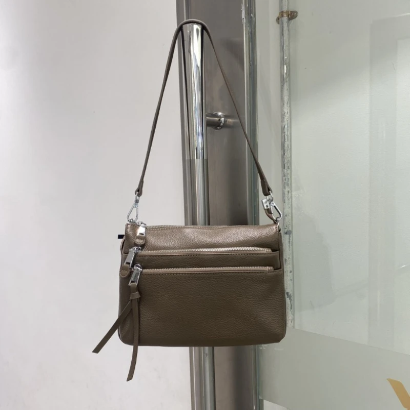 

Women's Vintage Leather Tote Bag - Top-Grain Cowhide Crossbody with Two Straps, 2025 Designer Shoulder Bag Spacious & Versatile