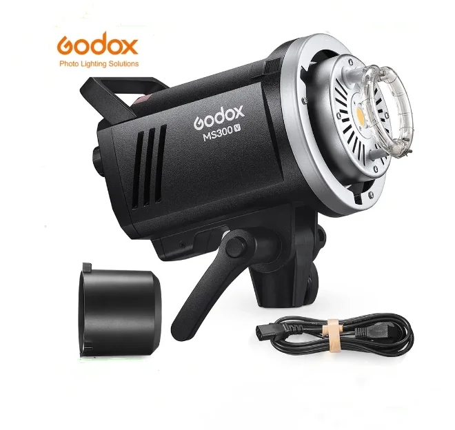 Godox-Flash LED de estudio, receptor inalámbrico de 200W, MS200V, 300W, MS300V, 2,4G, ligero, compacto, montaje Bowens, modelado Lam