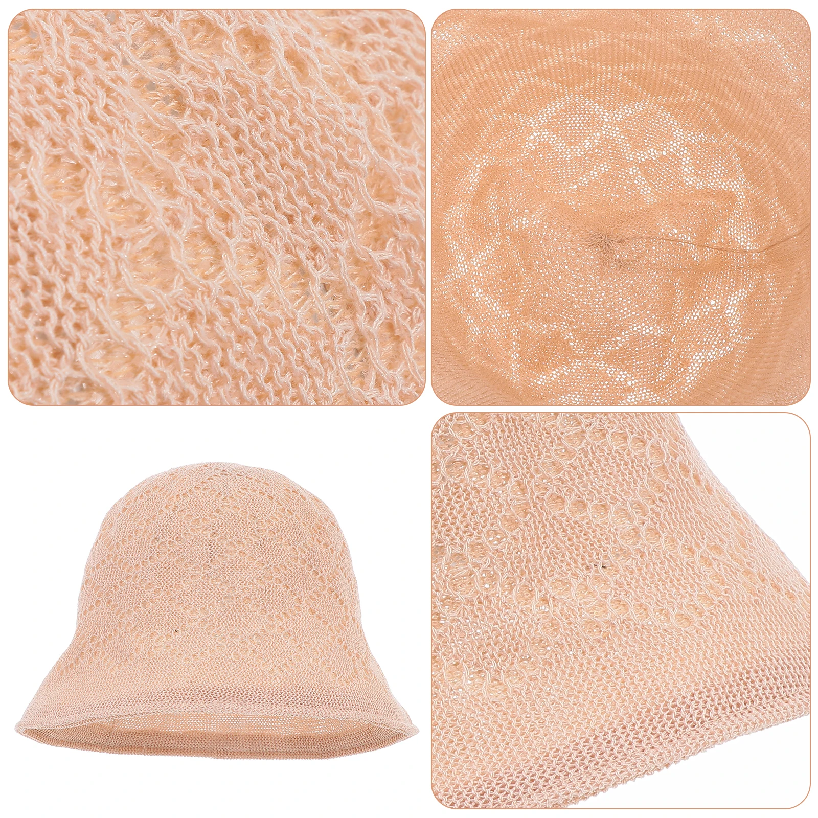 

Lace Hollow Fisherman Hat Women Sun Protection Breathable Outdoor Large Brim Bucket Hanji Summer Soft Comfortable Matching