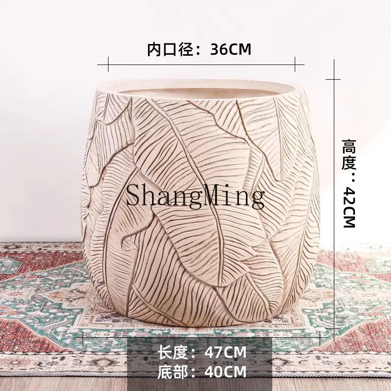 

HJ новый ретро цветочный горшок цементный керамический горшок большой сельский открытый двор посадка горшок украшение