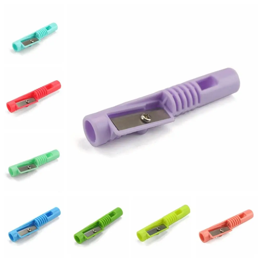 Single Hole Pencil Sharpener Simple Portable Eyebrow Pencil Sharpener Classical Plastic Makeup Pen Sharpener Learning Tools