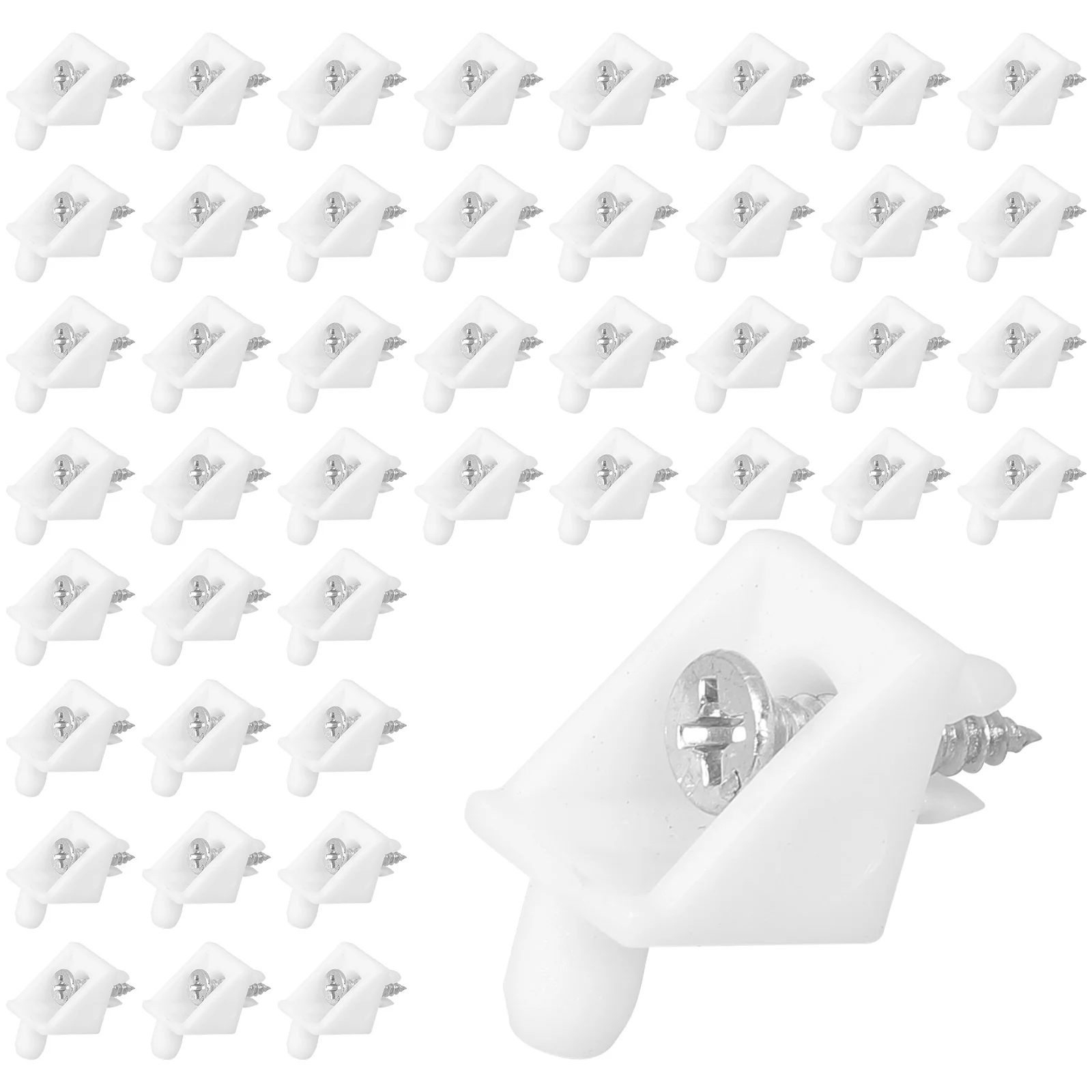 100 مجموعات طقم تصليح الأدراج البلاستيك ركيزة زاوية ترهل أسافين تعزيز خزانة أثاث مسامير الزاوية السفلية #4