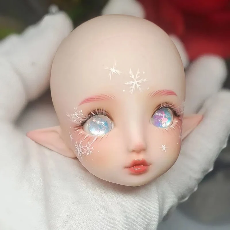 28cm Elf Doll Accessories Makeup Head for 1/6 Bjd Multi Joints Body Girls Play House Diy Drss Up Toys