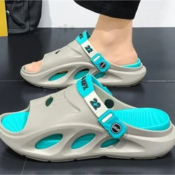 2024 New Men Slippers Soft Air Cushion Casual Slides EVA Extra-thick Sole Sandals Fashion Outdoor Beach Men Sandals Slippers