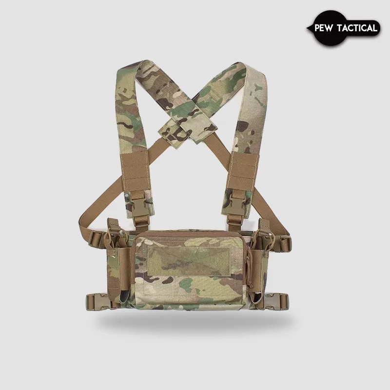 PEW Tactical Micro D3CR Chest Rig with Triple 5.56 7.62 9mm Magazine Pouch Adjustable Strap Hunting D3CRM Gear Accessories