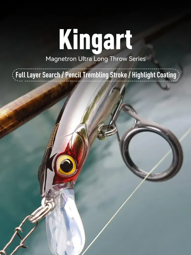 Królestwo Tonąca Przynęta Minnow 60 80 95 105 mm Wibrująca Tonąca Jerk bara Swimbait Magnes Trasnfer Długie Rzucanie Twarda Przynęta Wędkarska — zdjęcie 2