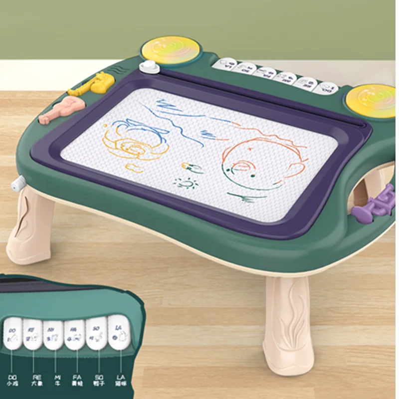 Nowe zabawki Montessori dzieci magnetyczna tablica kreślarska farba do nauki magnetyczny tablet do pisania tablica kreślarska dla dzieci Gif