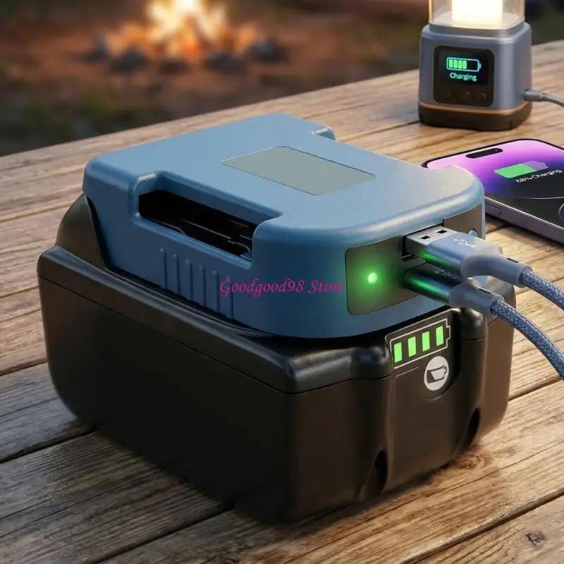 Efficient 18V Battery Converter for DCB204 Tool ABS Construction Easy To Carry 
