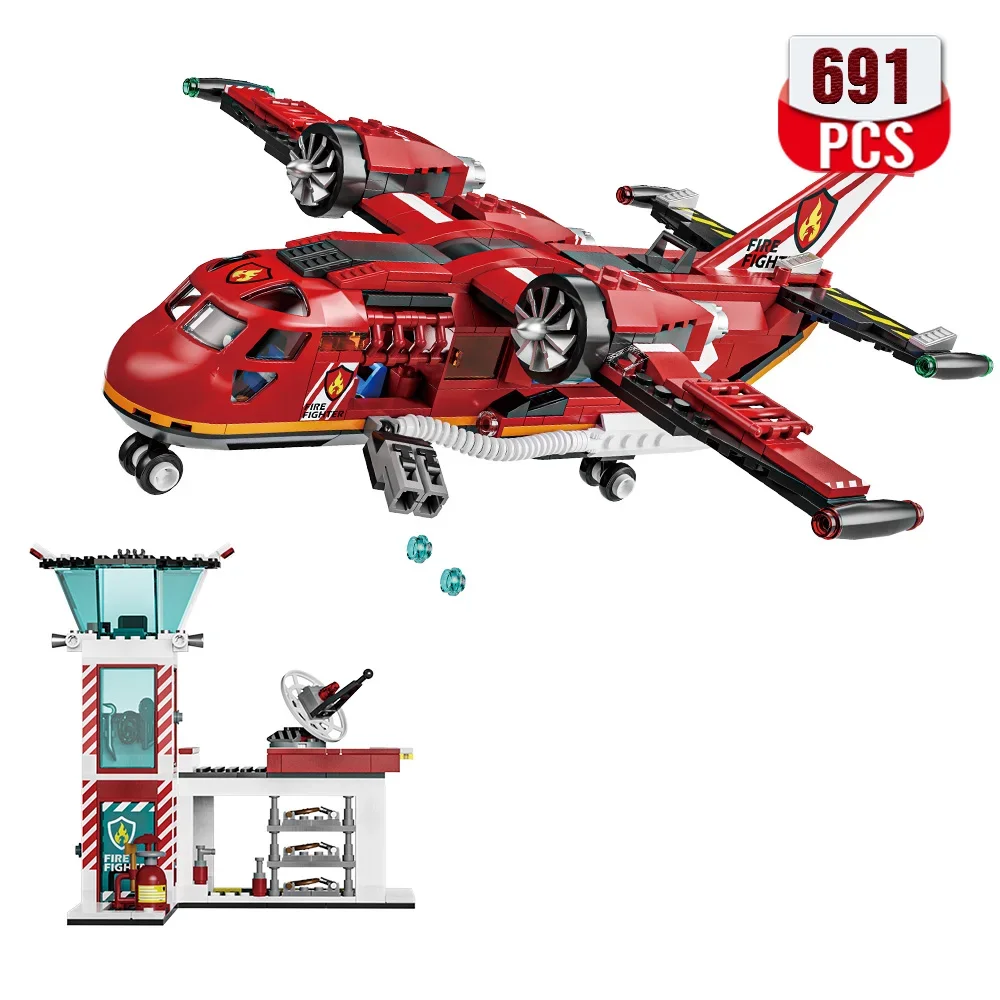 City Fire Rescue Plane Toy for Kids, Fun Birthday Gift Idea for Boys and Girls Ages 6+ who Love Airplane Toys and Imaginative