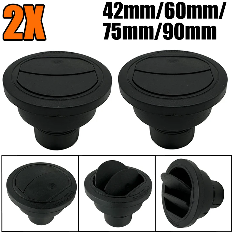 2X 42/60/75/90mm Parking Diesel Heater Air Vent Ducting Pipe Outlet Rotatable Exhaust Pipe Joiner Connector Car Truck VAN Camper
