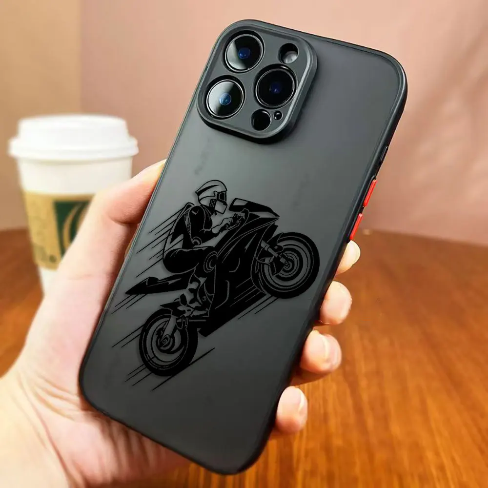 

Cartoon Motorcycle Race Cover Matte Phone Case For REALME 6 7 7I 8 8I 9 9I 10 11 12 13 C21Y C35 C53 C55 C55 C75 GT NEO 2 Fundas