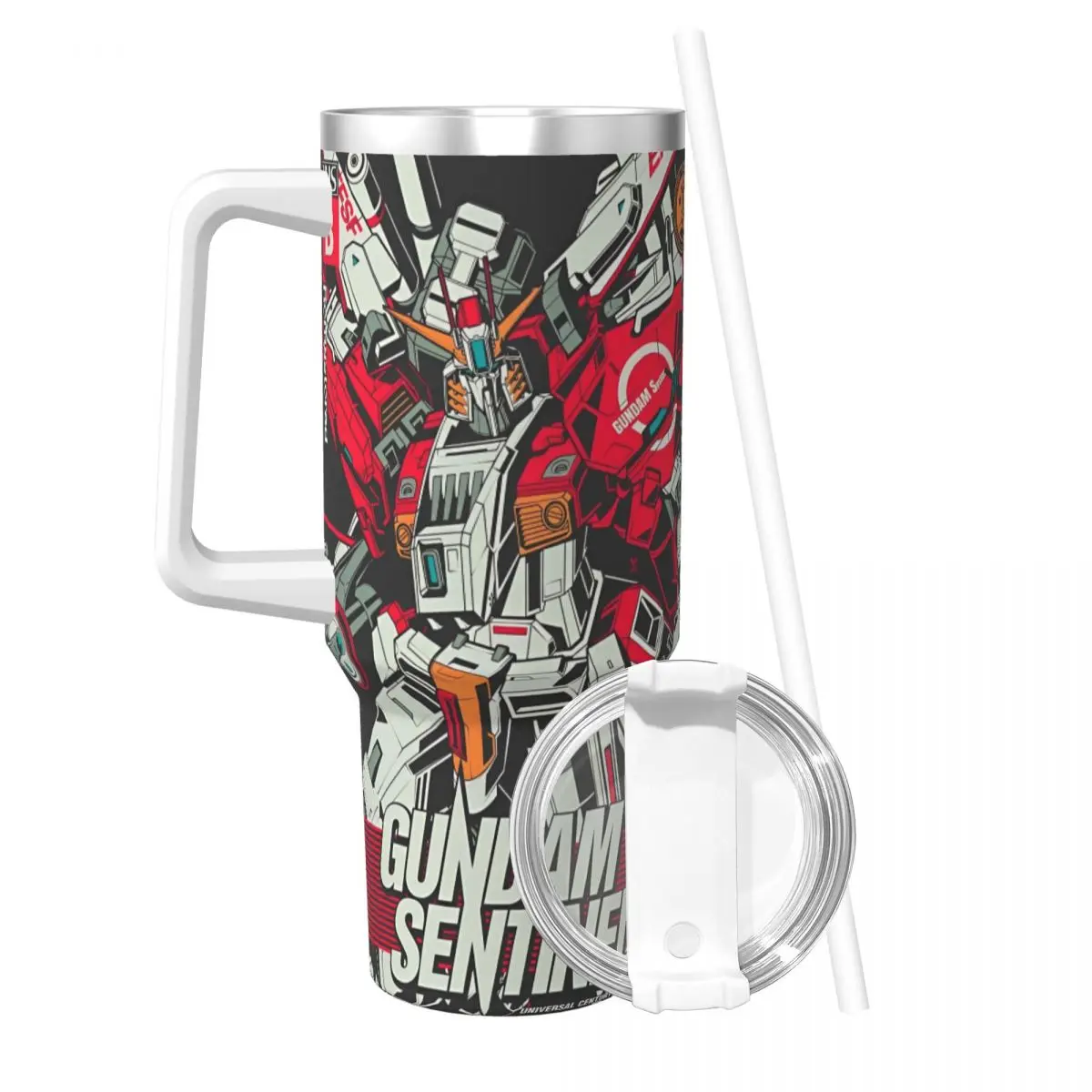 Gundam Tumbler Cold and Hot Water Bottle Heat Preservation Stainless Steel Coffee Mug Custom Travel Mugs Cup