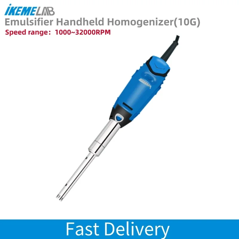 IKEME High Speed Emulsifier Handheld Homogenizer Cosmetic Liquid Homogenizing Mixer Cell Tissue Disruptor Handheld Homogenizer