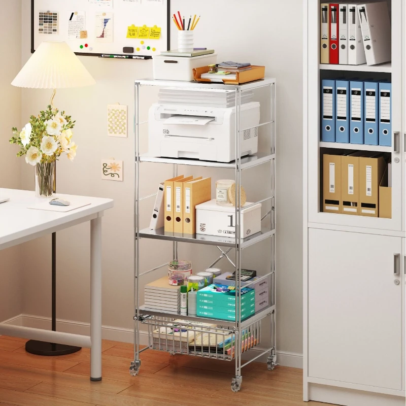 

Put the printer rack, shelf, floor-to-ceiling removable multi-layer office, desk edge, file cabinet, folder storage rack