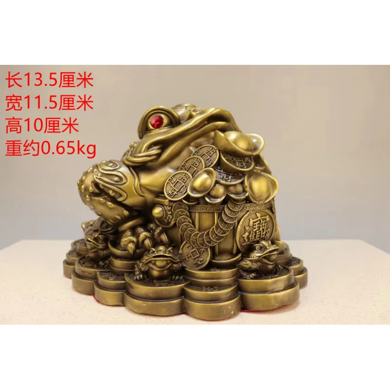 

Украшение для гостиной, - Все латунные золотые жабы, домашний декор, бронза на трех ножках
