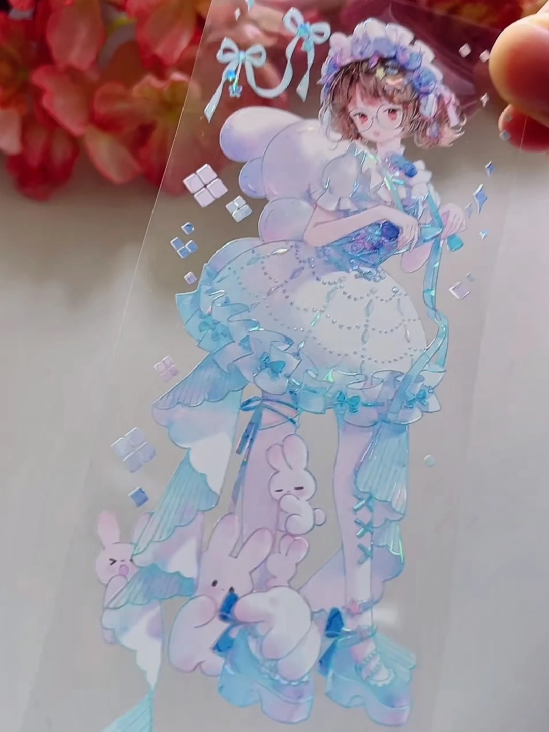 Shine Cotton Candy Sweet Dream Song Shiny PET Washi Tape Collage Journal Scarpbook Character